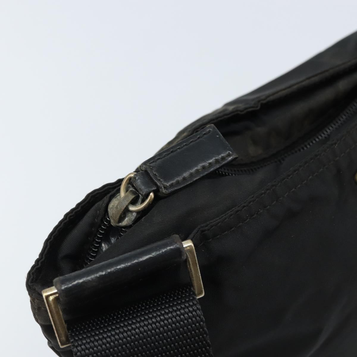 PRADA Shoulder Bag Nylon Black Auth 170396
