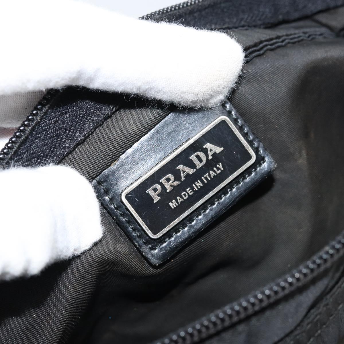 PRADA Shoulder Bag Nylon Black Auth 170396