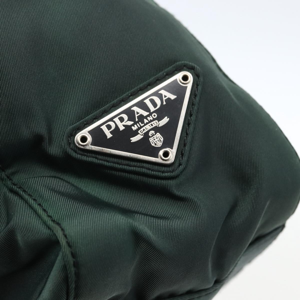 PRADA Tote Bag Nylon Green Auth 170398