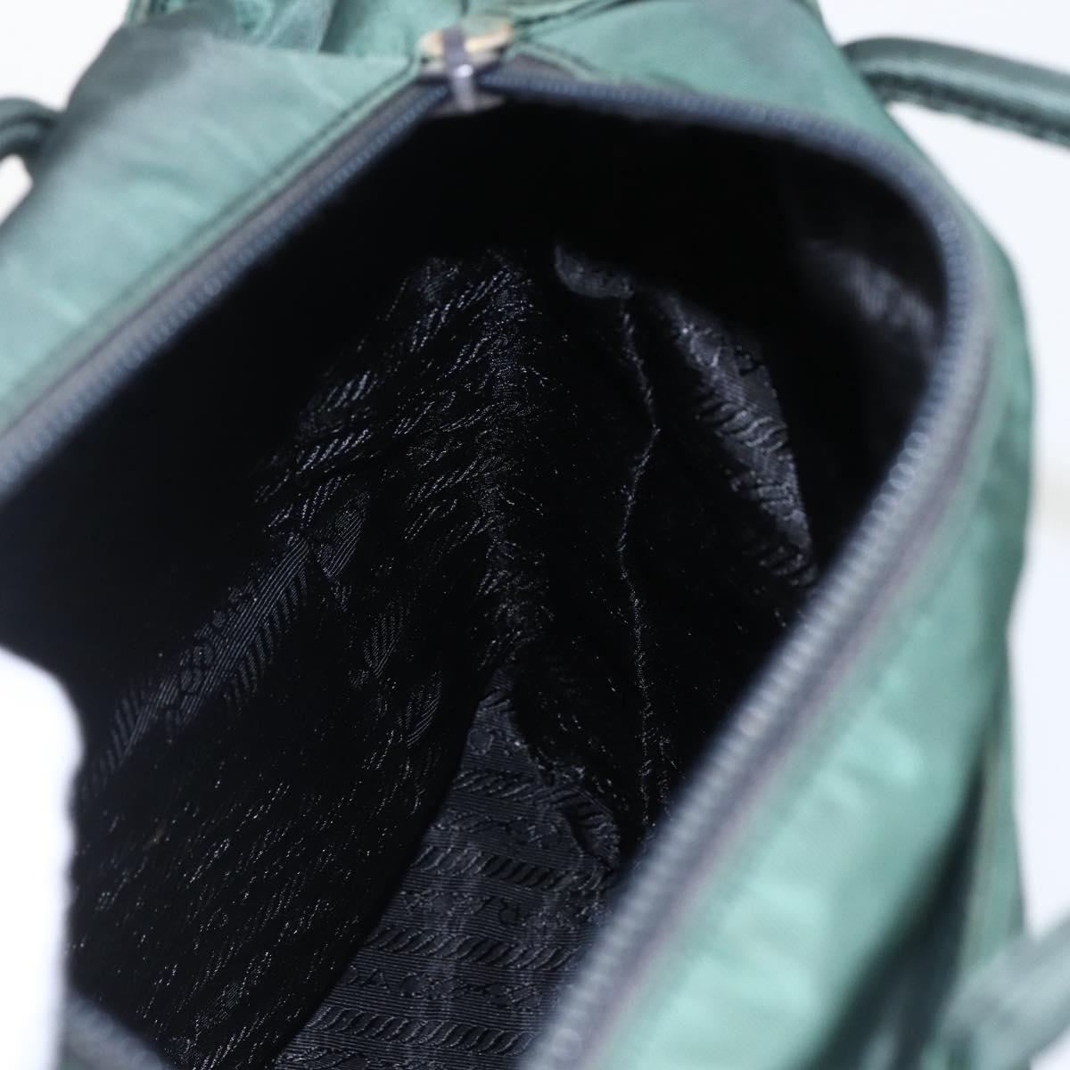 PRADA Tote Bag Nylon Green Auth 170398