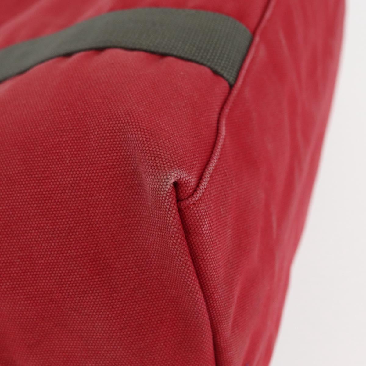 PRADA Sports Tote Bag Canvas Red Auth 170399