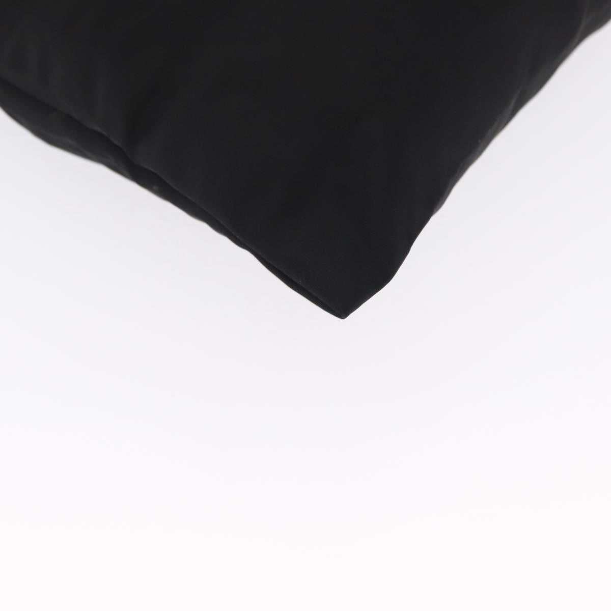 PRADA Shoulder Bag Nylon Black Silver Auth 170400