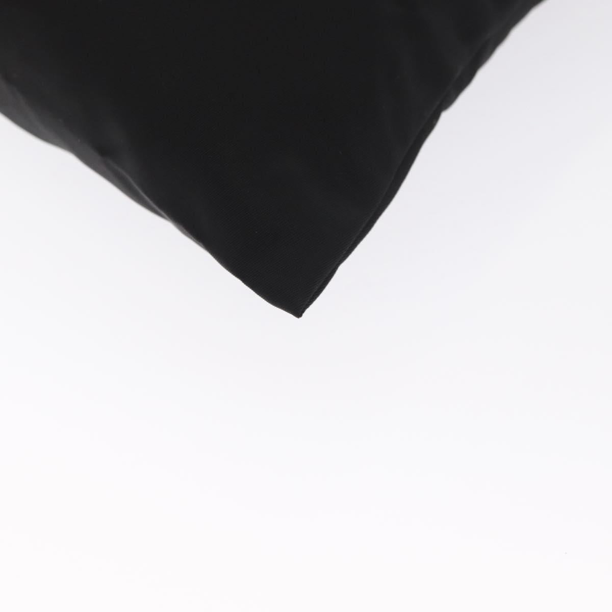 PRADA Shoulder Bag Nylon Black Silver Auth 170400