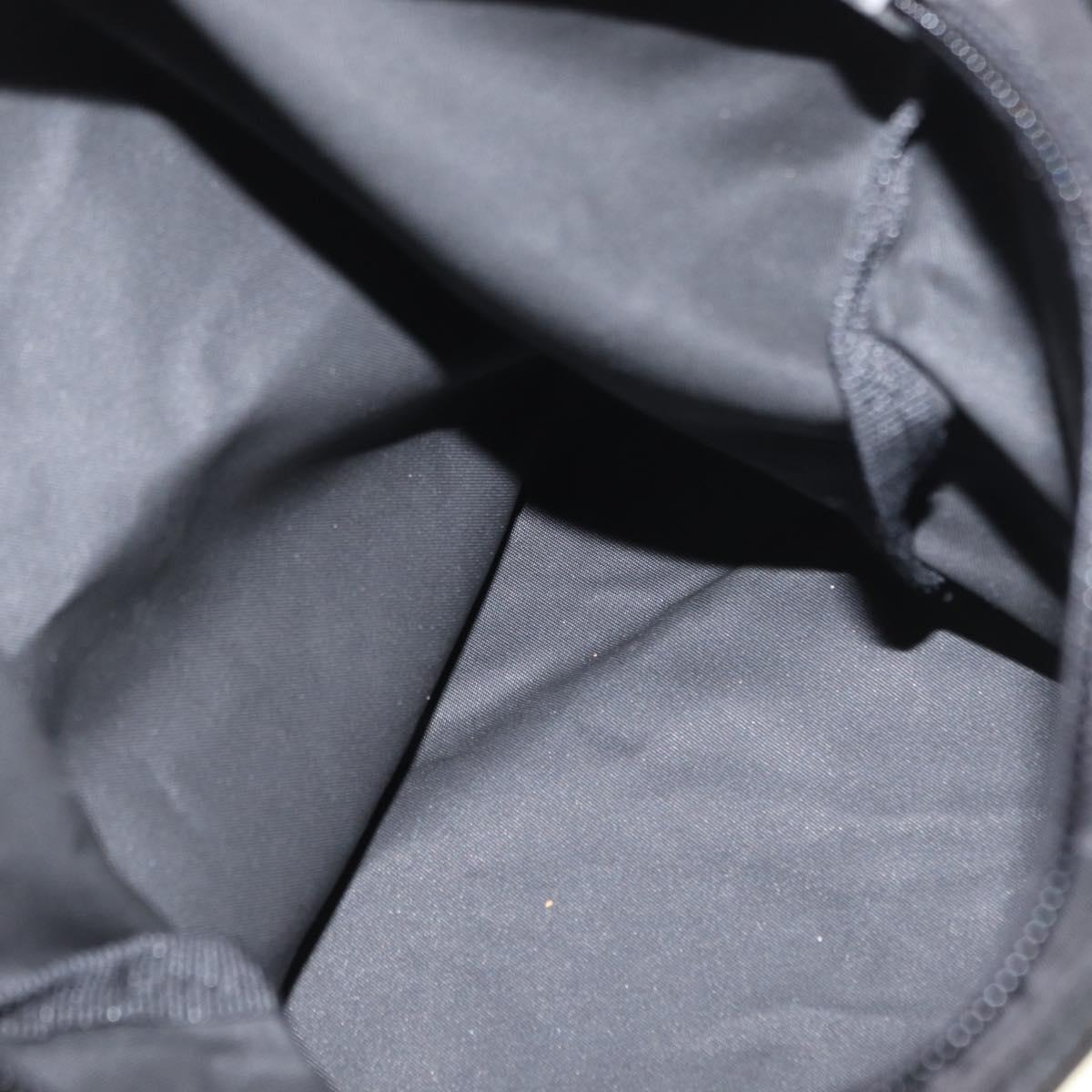 PRADA Shoulder Bag Nylon Black Silver Auth 170400