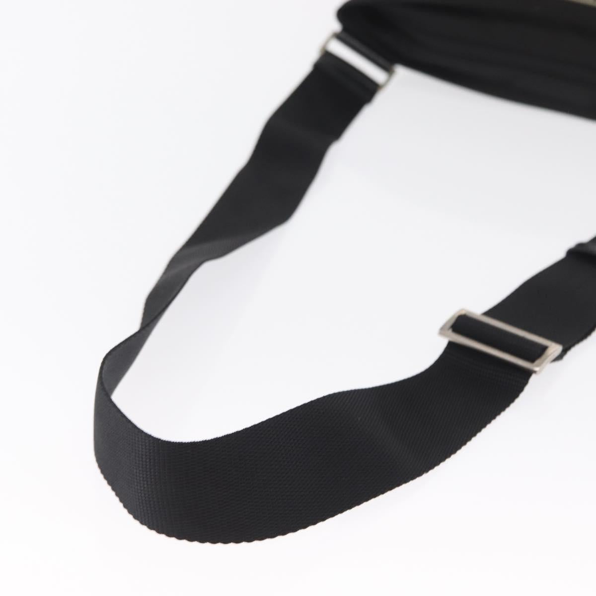 PRADA Shoulder Bag Nylon Black Silver Auth 170400