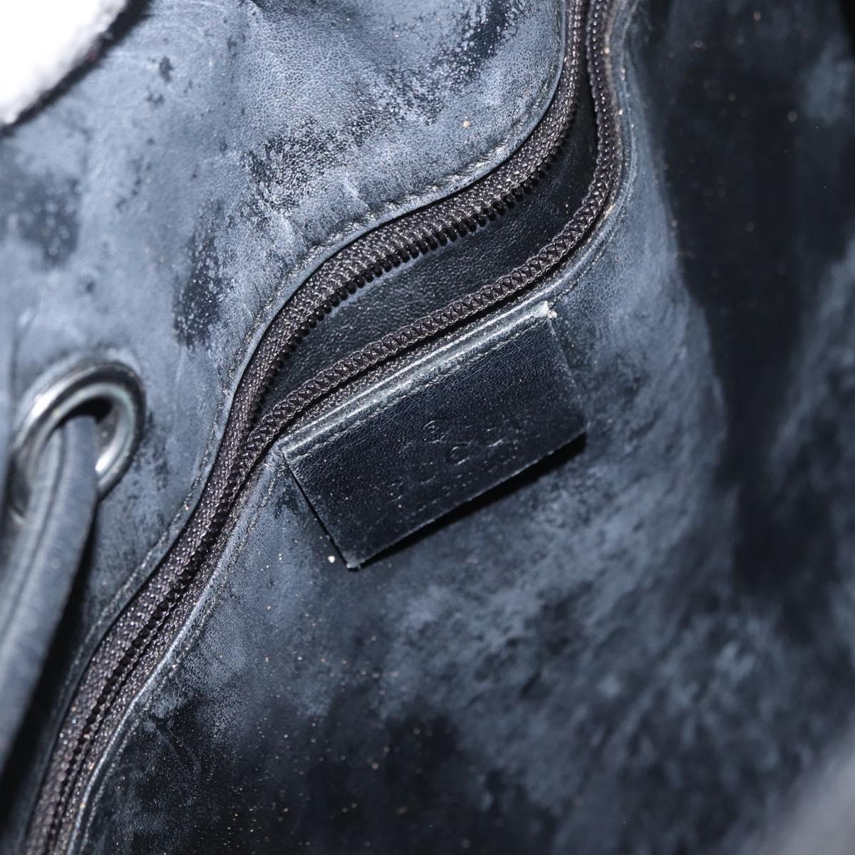 GUCCI GG Canvas Shoulder Bag Black Silver 001 3746 Auth 170401