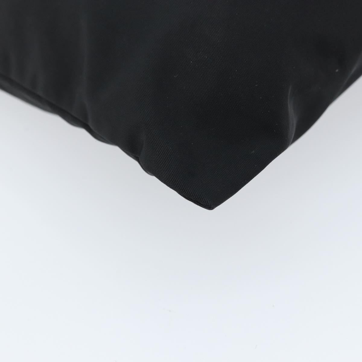 PRADA Shoulder Bag Nylon Black Silver Auth 170402A