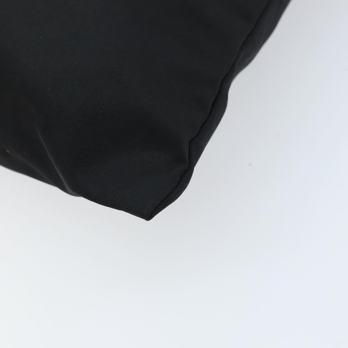 PRADA Shoulder Bag Nylon Black Silver Auth 170402A