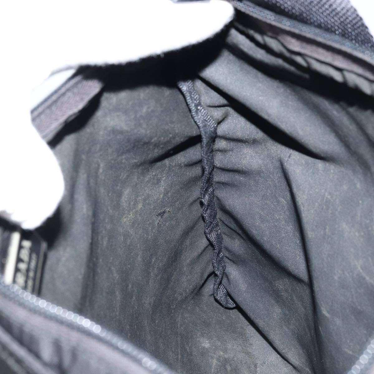 PRADA Shoulder Bag Nylon Black Silver Auth 170402A