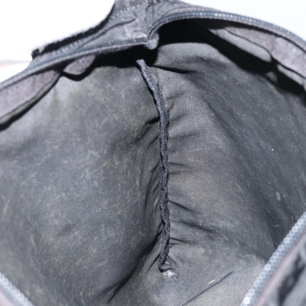 PRADA Shoulder Bag Nylon Black Silver Auth 170402A