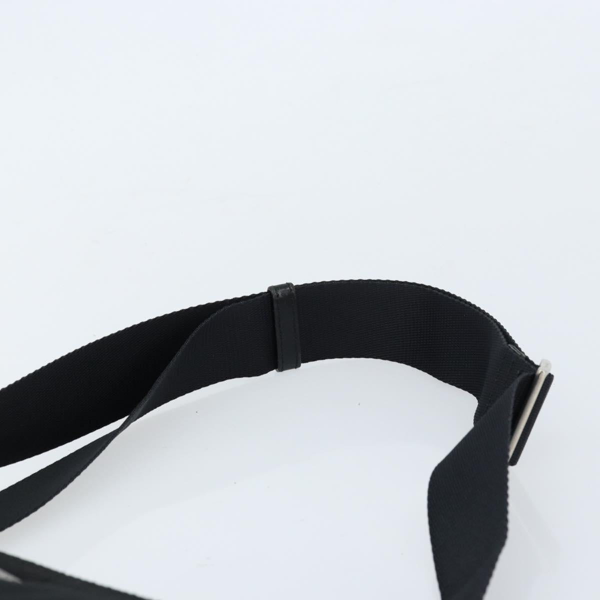 PRADA Shoulder Bag Nylon Black Silver Auth 170402A