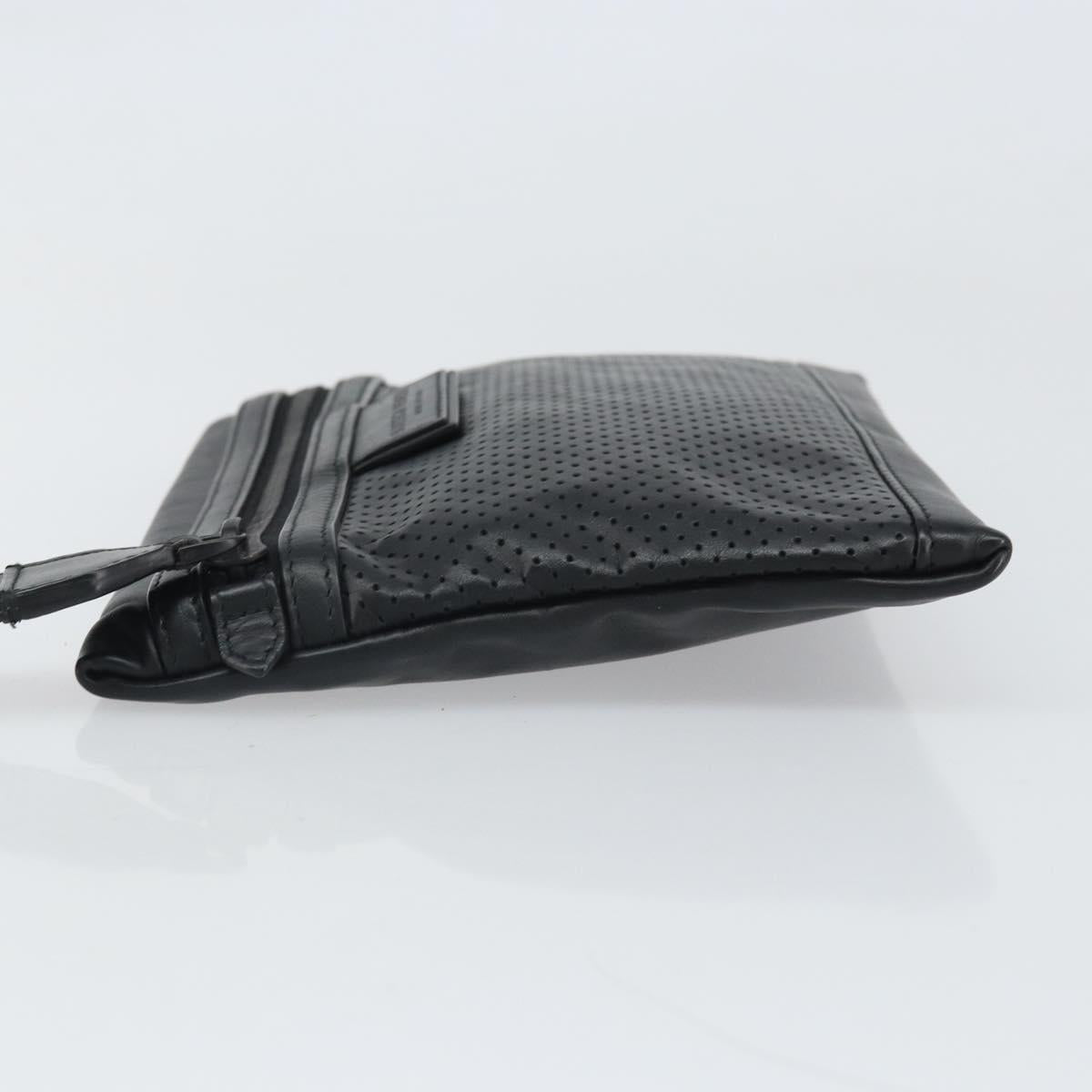 BOTTEGA VENETA Hand Bag Leather Black Auth 170403