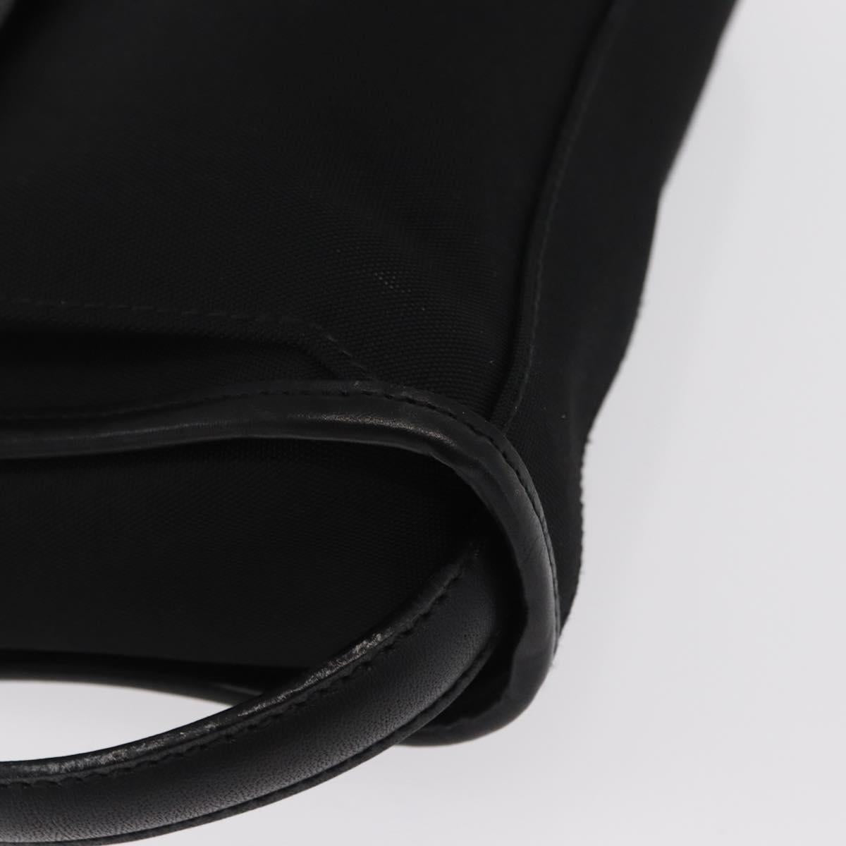 GUCCI Clutch Bag Nylon Black Silver 108844 Auth 170413