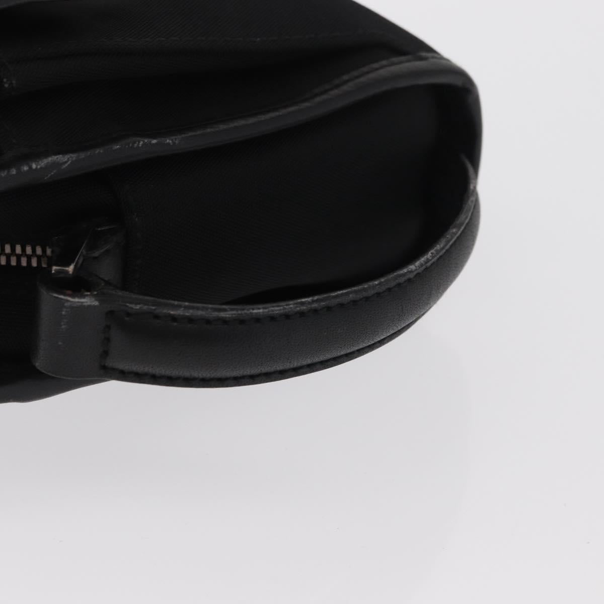 GUCCI Clutch Bag Nylon Black Silver 108844 Auth 170413