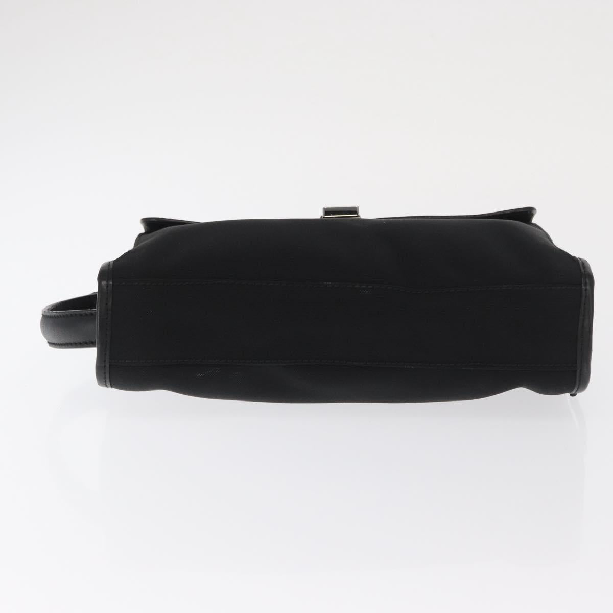 GUCCI Clutch Bag Nylon Black Silver 108844 Auth 170413