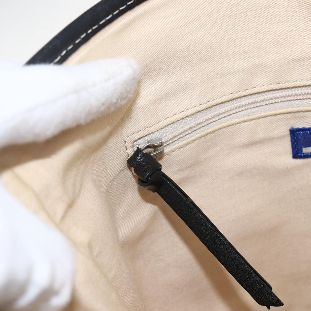 BURBERRY Nova Check Blue Label Tote Bag Canvas Beige Auth 170421