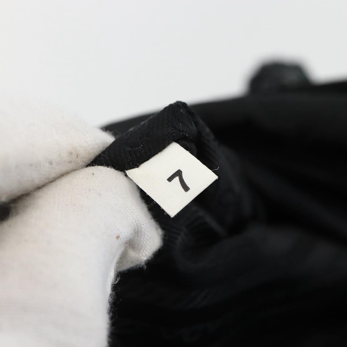 PRADA Chain Shoulder Bag Nylon Black Auth 170424