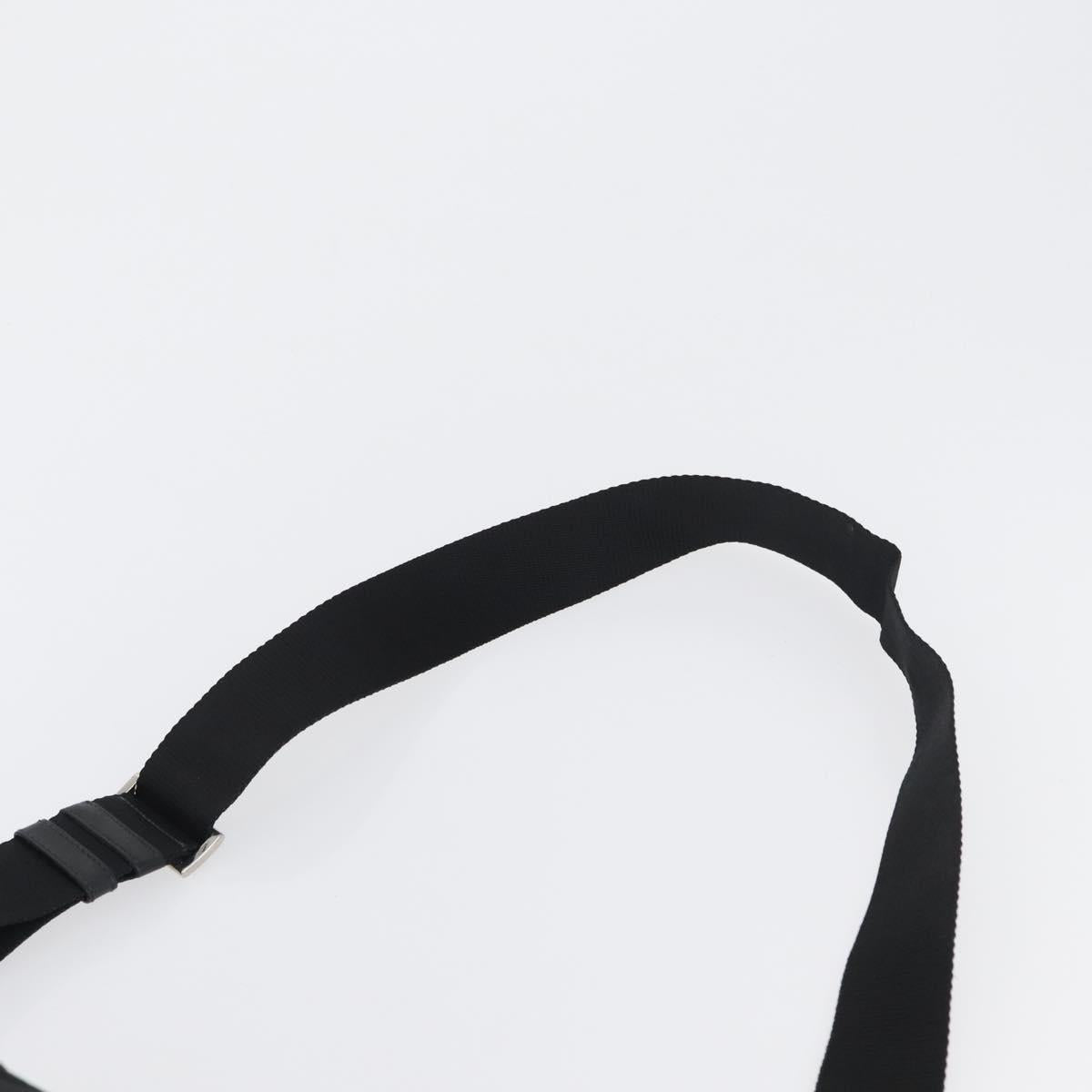 PRADA Shoulder Bag Nylon Black Silver Auth 170427A