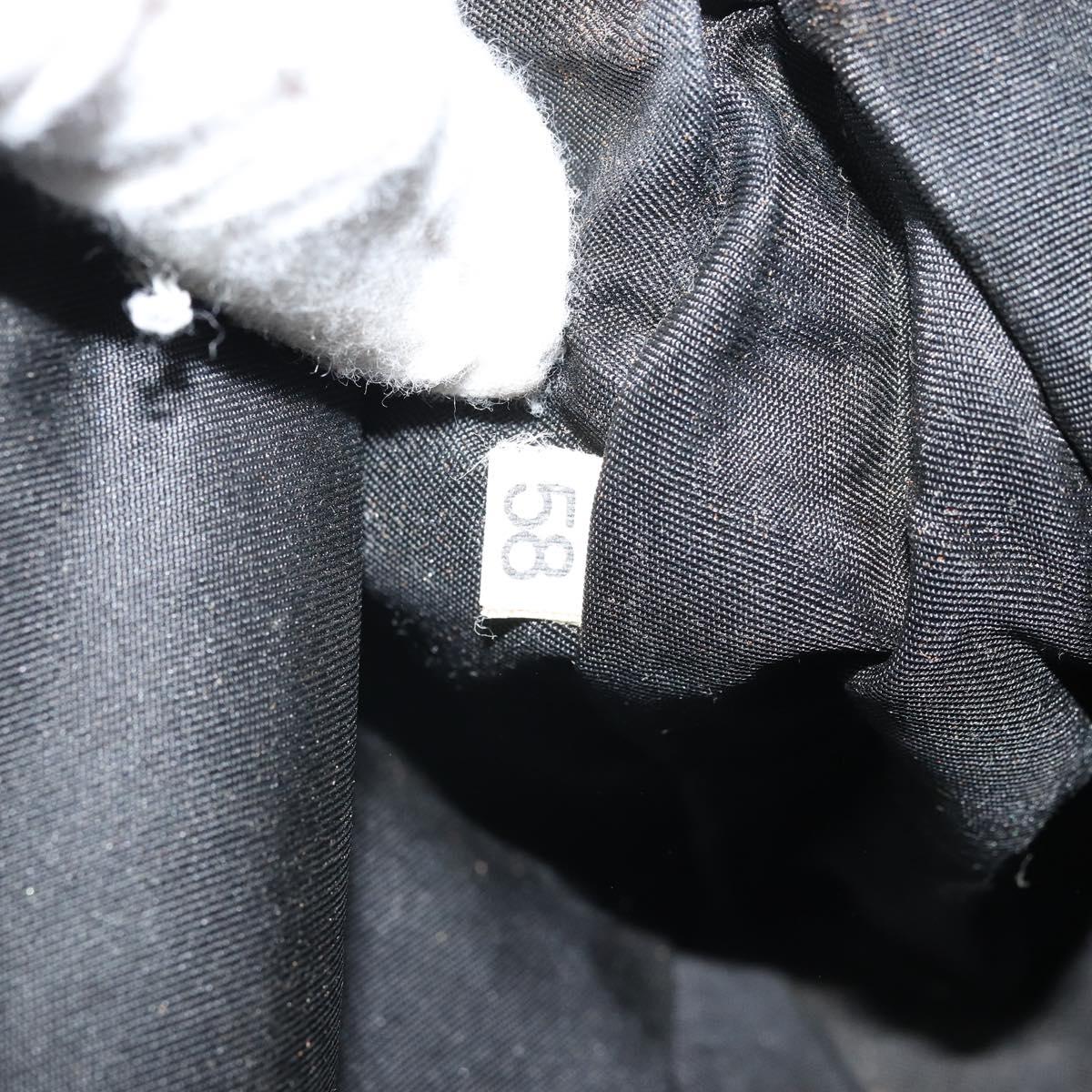 PRADA Hand Bag Nylon Black Silver Auth 170438