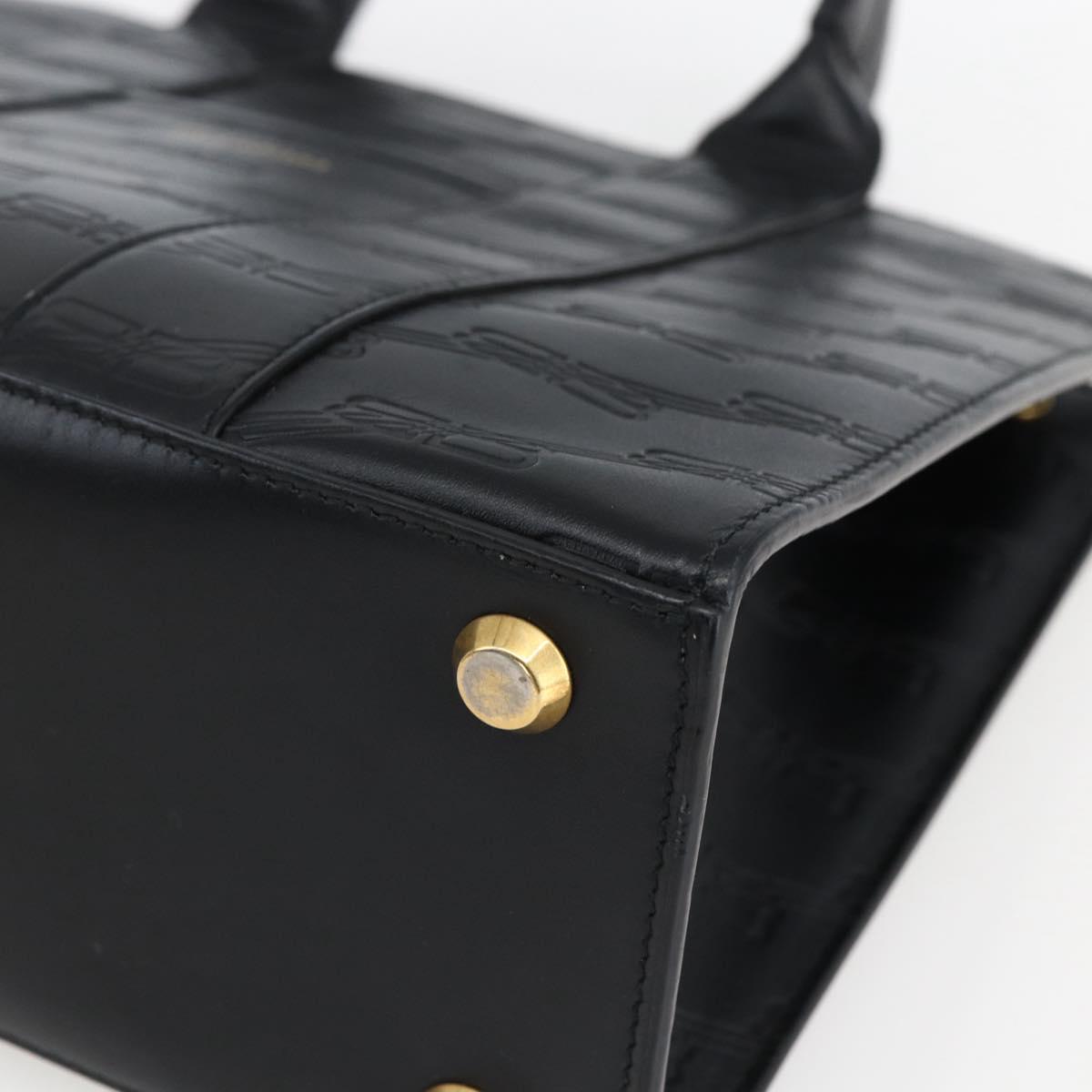 BALENCIAGA Hand Bag Leather Black Gold 714187 Auth 170445V