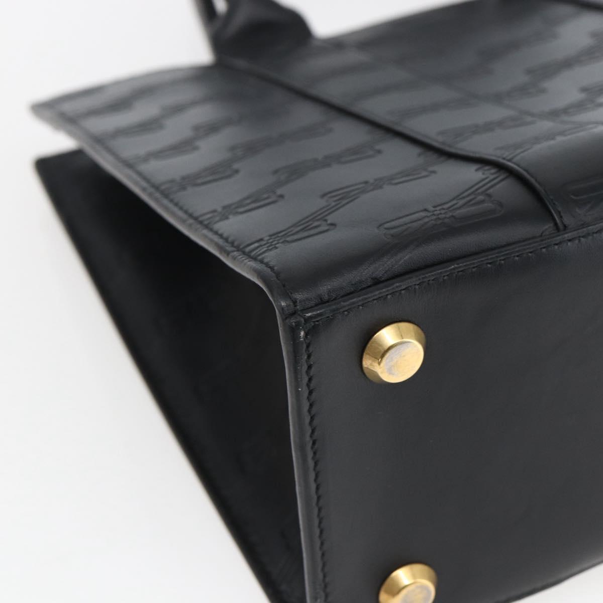 BALENCIAGA Hand Bag Leather Black Gold 714187 Auth 170445V