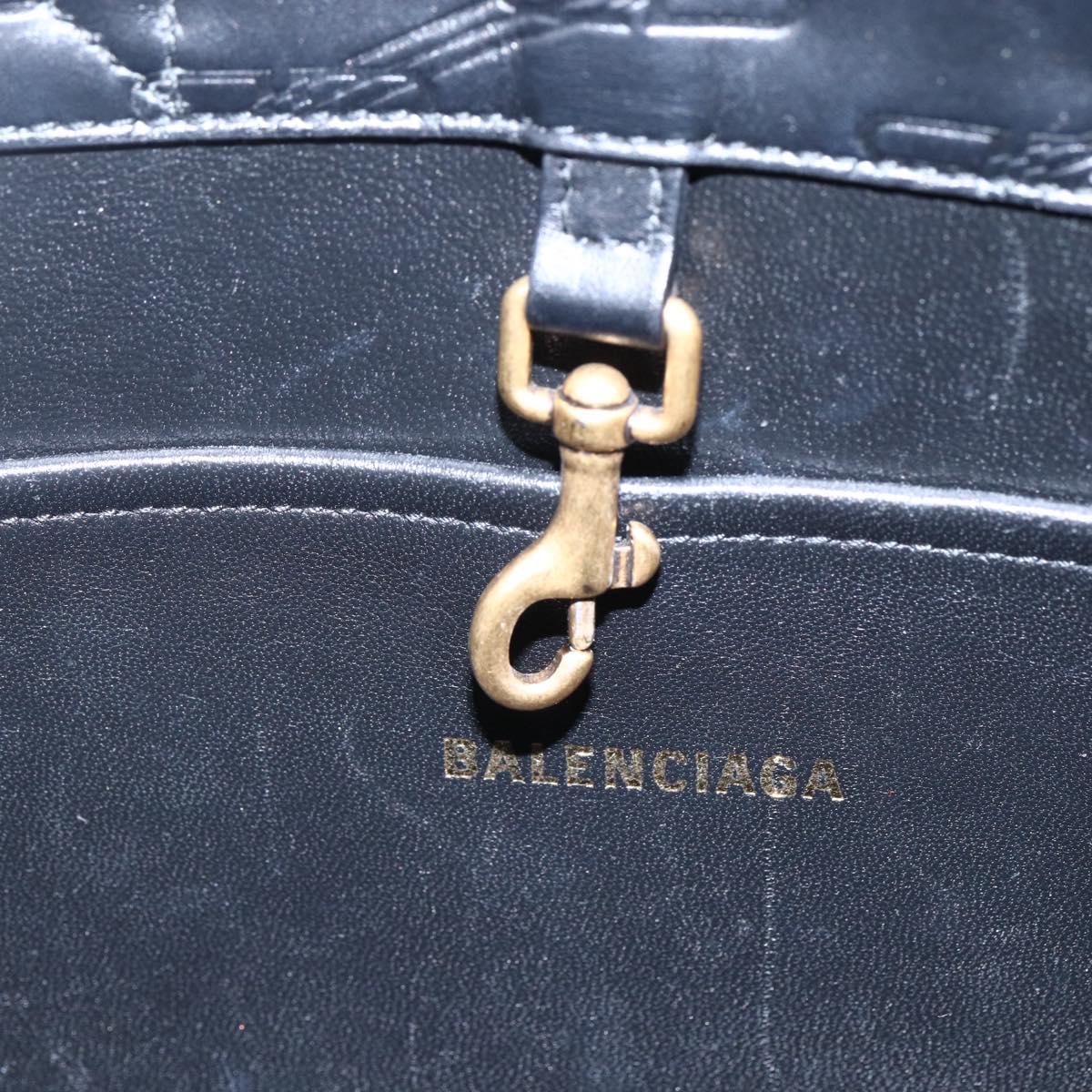 BALENCIAGA Hand Bag Leather Black Gold 714187 Auth 170445V