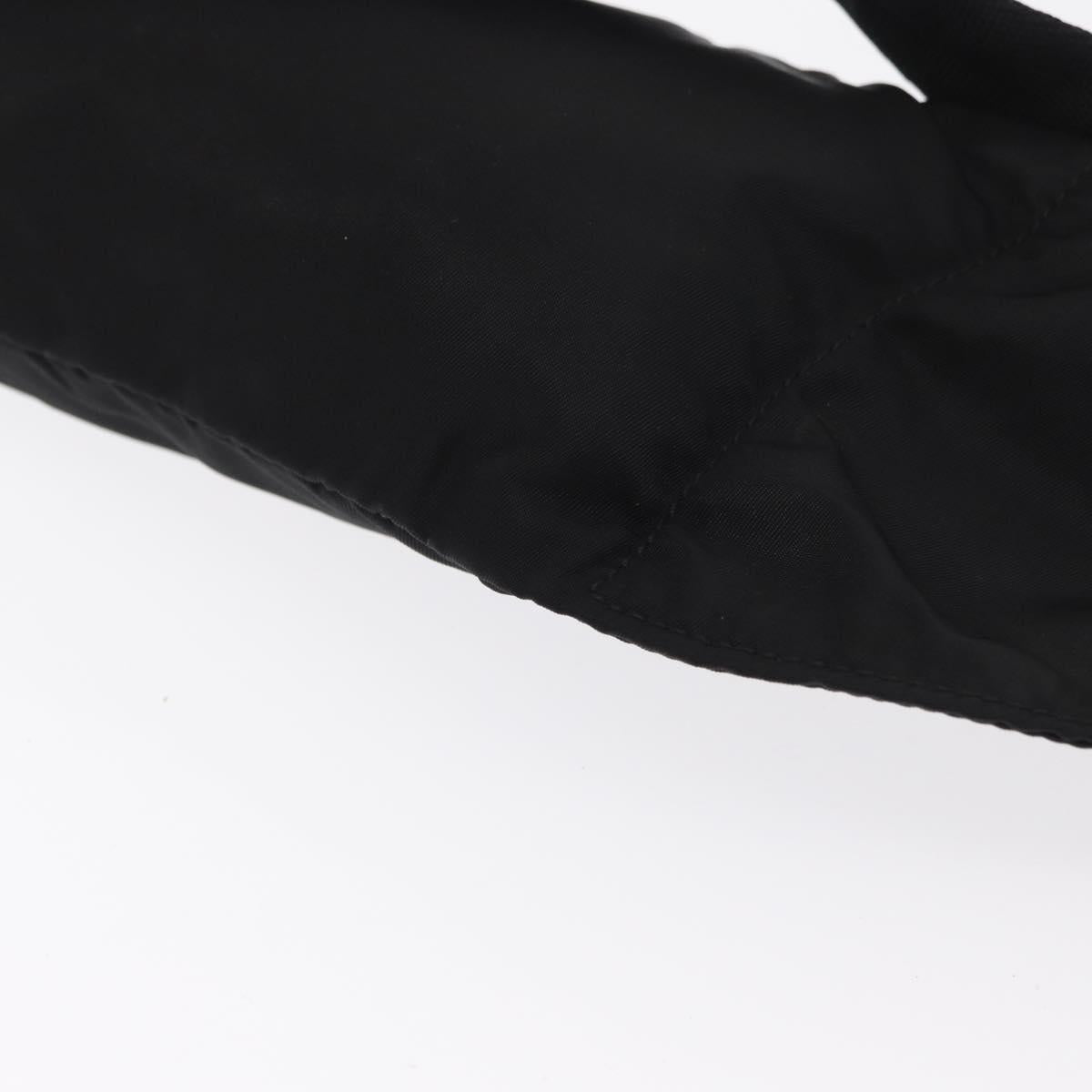 PRADA Waist bag Nylon Black Silver Auth 170466
