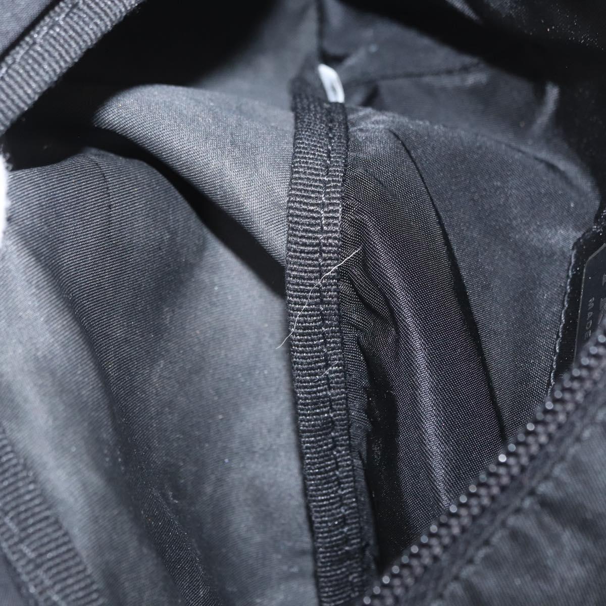 PRADA Waist bag Nylon Black Silver Auth 170466