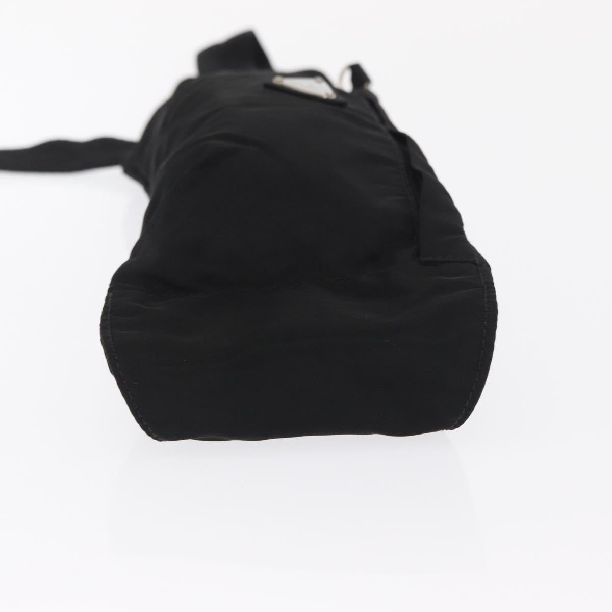 PRADA Waist bag Nylon Black Silver Auth 170466