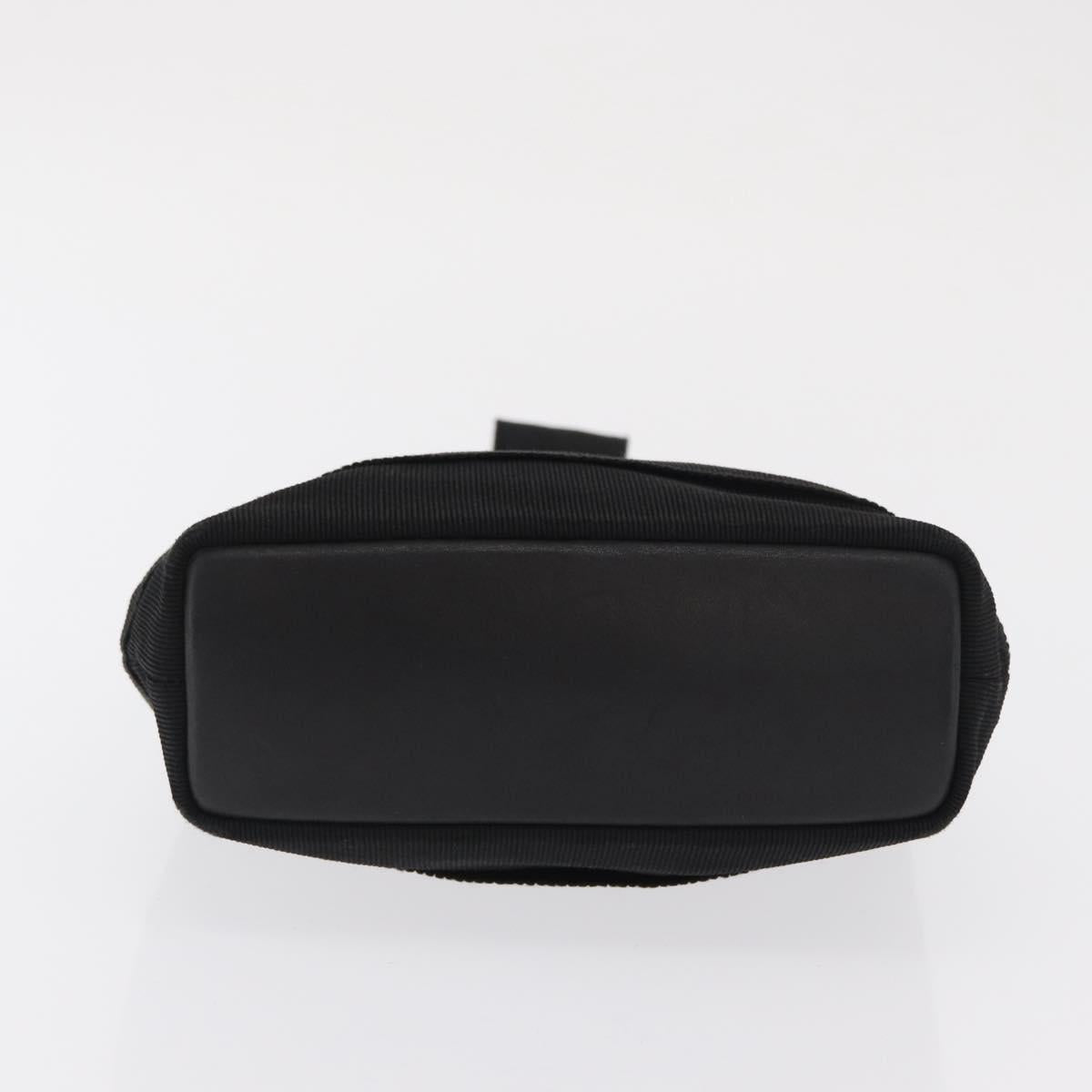 Salvatore Ferragamo Vala Hand Bag Nylon Black Gold Auth 170467