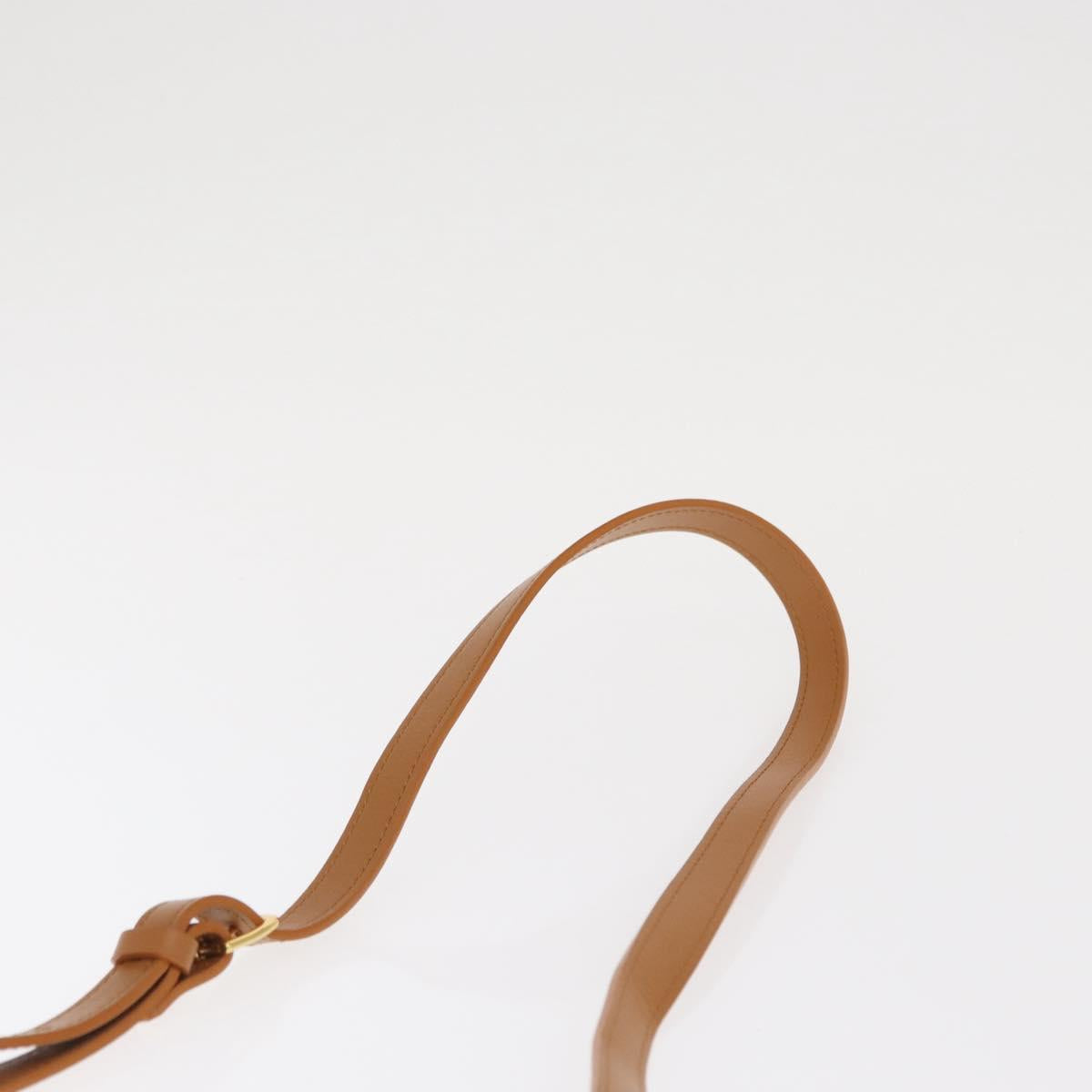 SAINT LAURENT Shoulder Bag Coated Canvas Black Gold Auth 170468