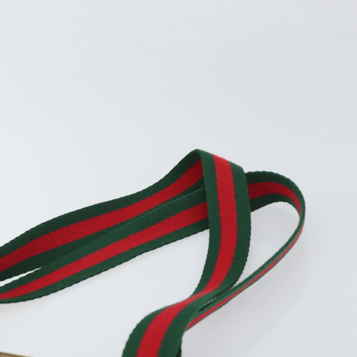 GUCCI GG Plus Supreme Web Sherry Line Tote Bag PVC Beige Gold Auth 170474