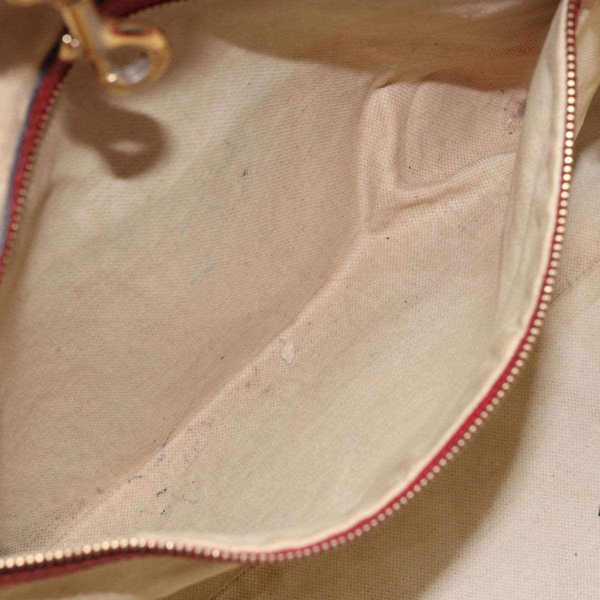 GUCCI GG Supreme Tote Bag PVC Beige Gold Auth 170475