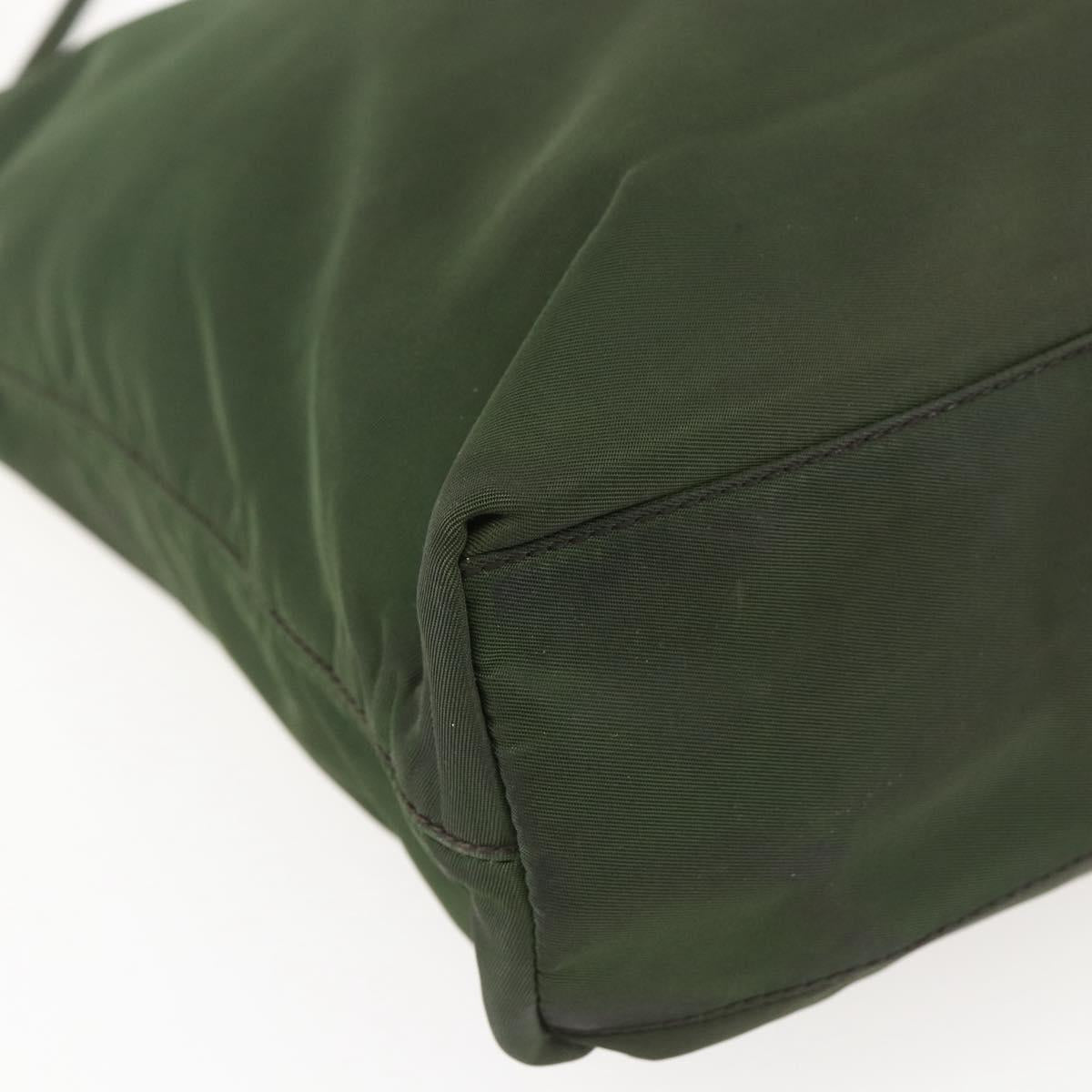 PRADA Tote Bag Nylon Green Auth 170483