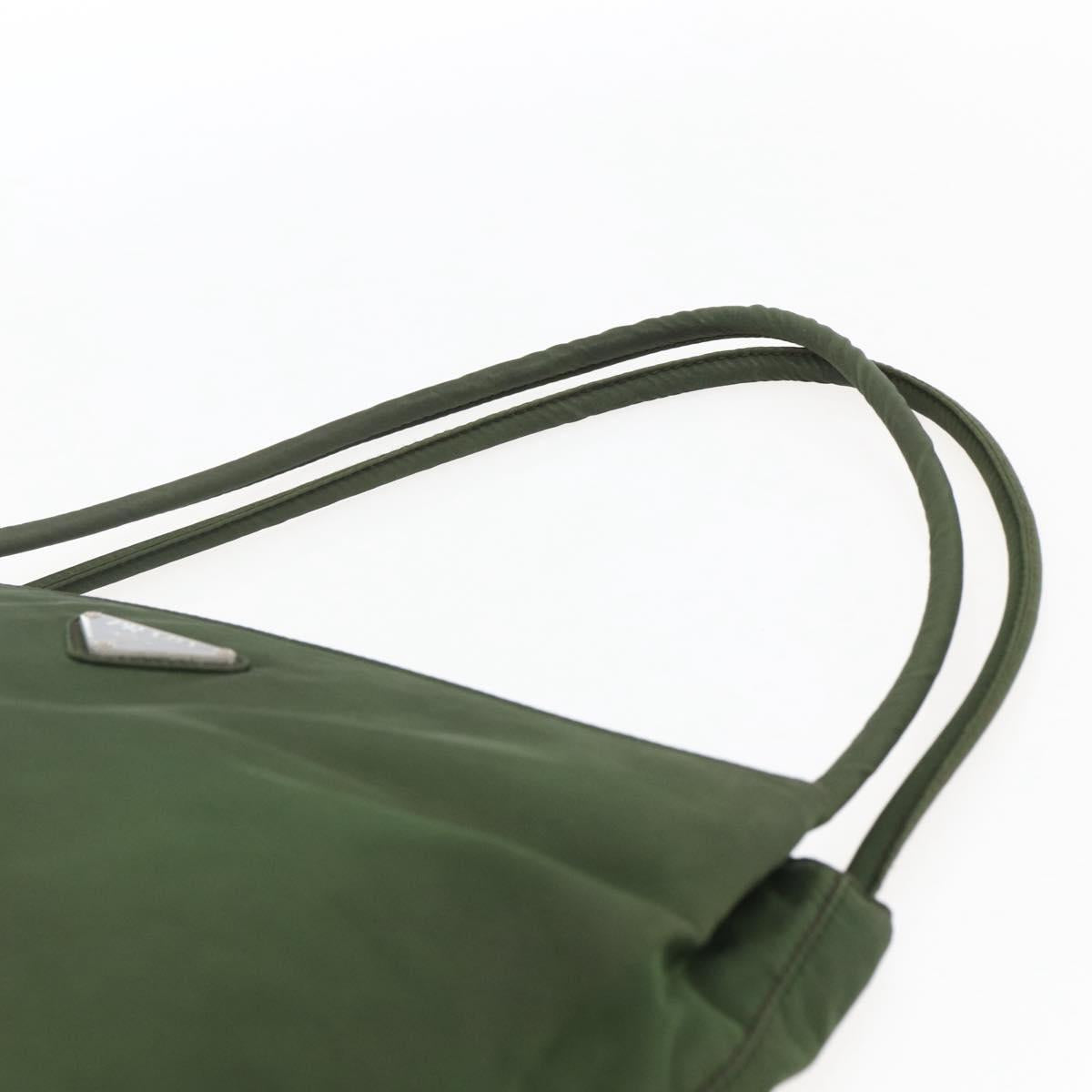 PRADA Tote Bag Nylon Green Auth 170483