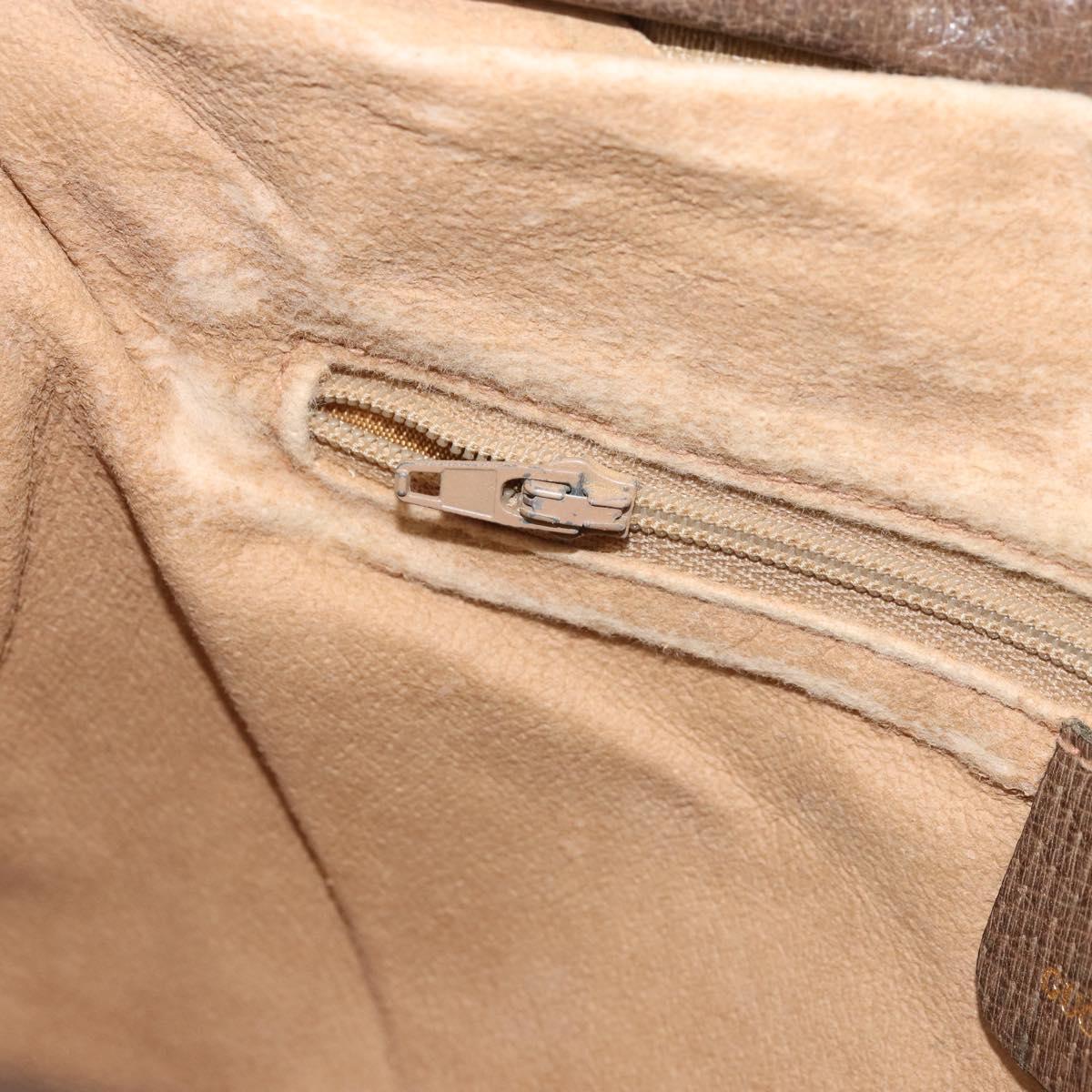 GUCCI GG Supreme Web Sherry Line Bag PVC Beige Gold 02 14 013 Auth 170488