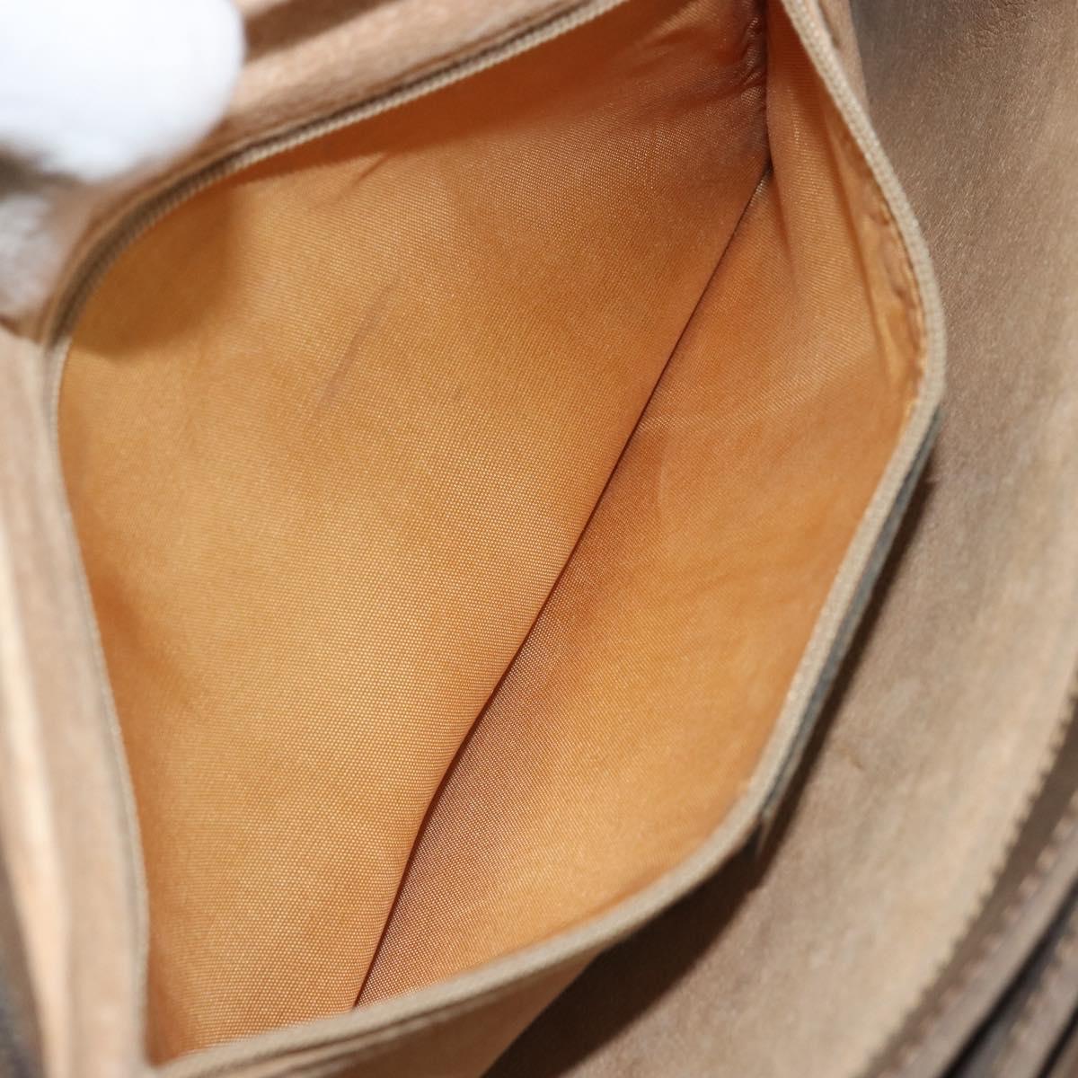 GUCCI GG Supreme Web Sherry Line Bag PVC Beige Gold 02 14 013 Auth 170488