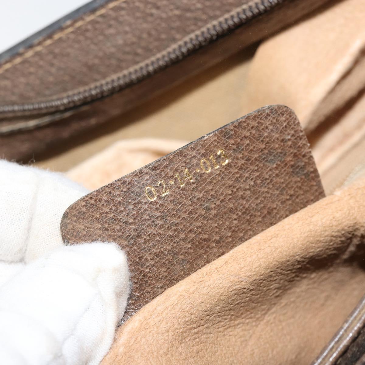 GUCCI GG Supreme Web Sherry Line Bag PVC Beige Gold 02 14 013 Auth 170488