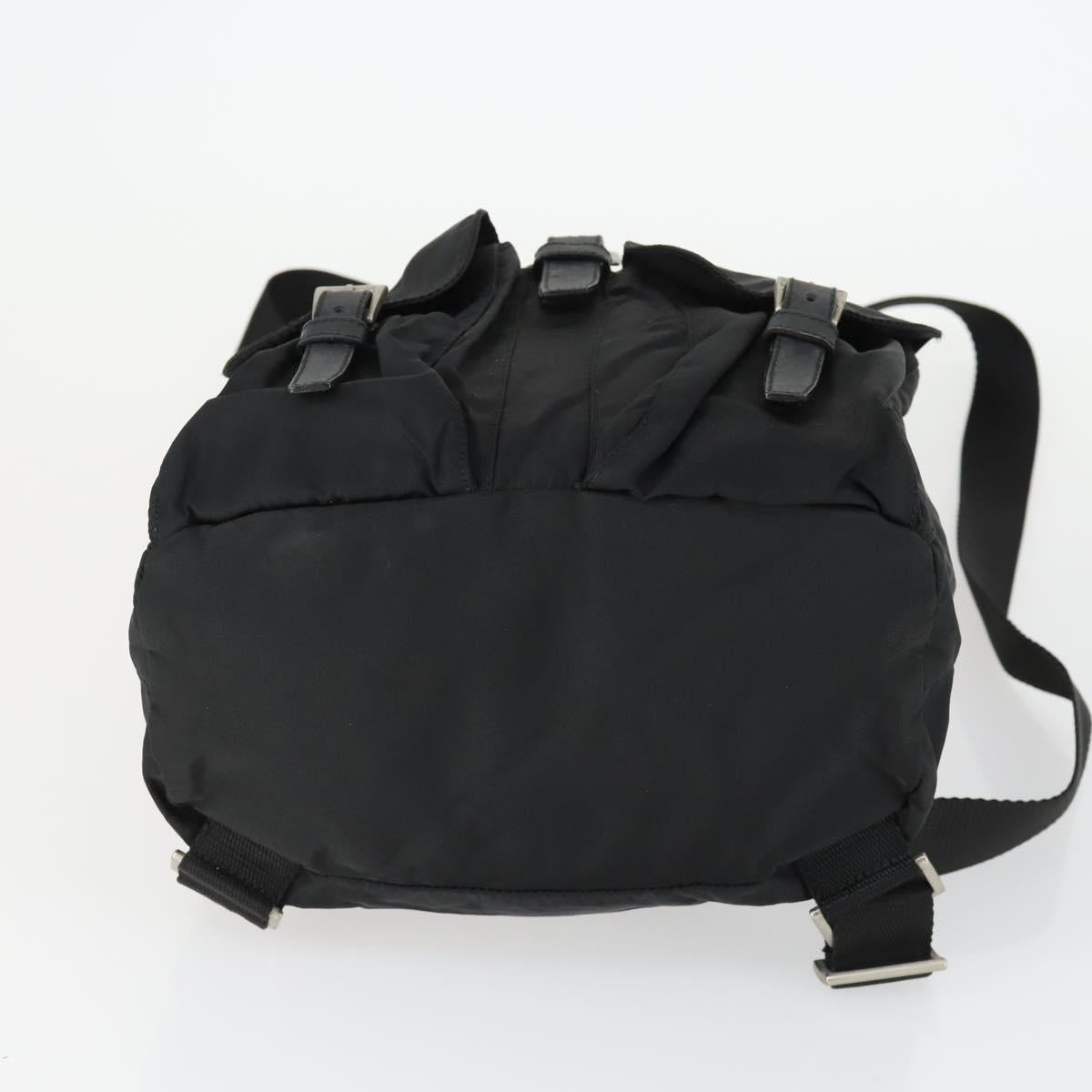 PRADA Backpack Nylon Black Silver Auth 170491