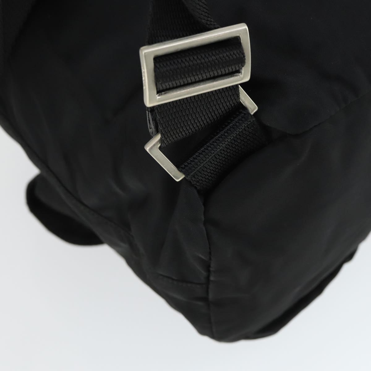 PRADA Backpack Nylon Black Silver Auth 170491