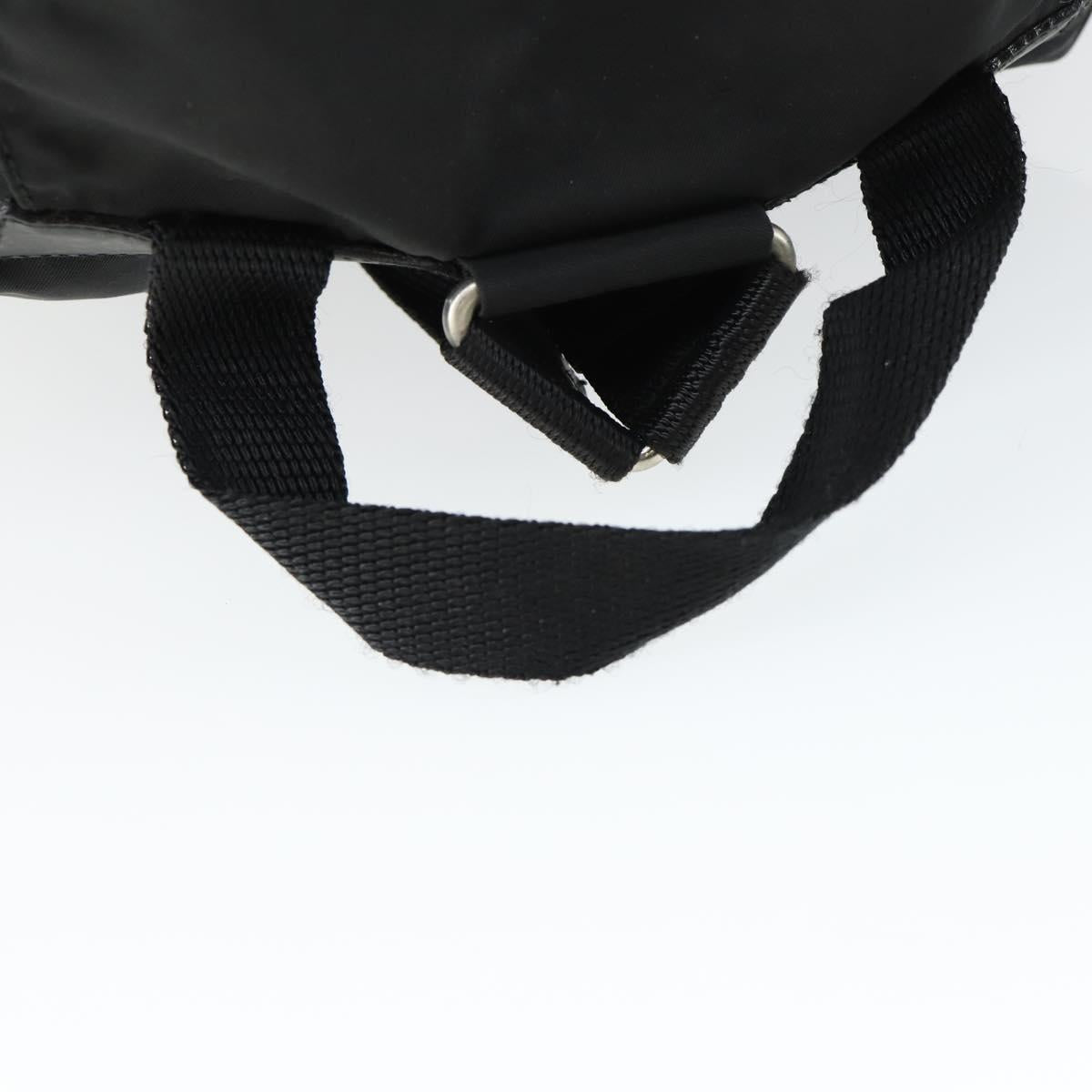 PRADA Backpack Nylon Black Silver Auth 170491