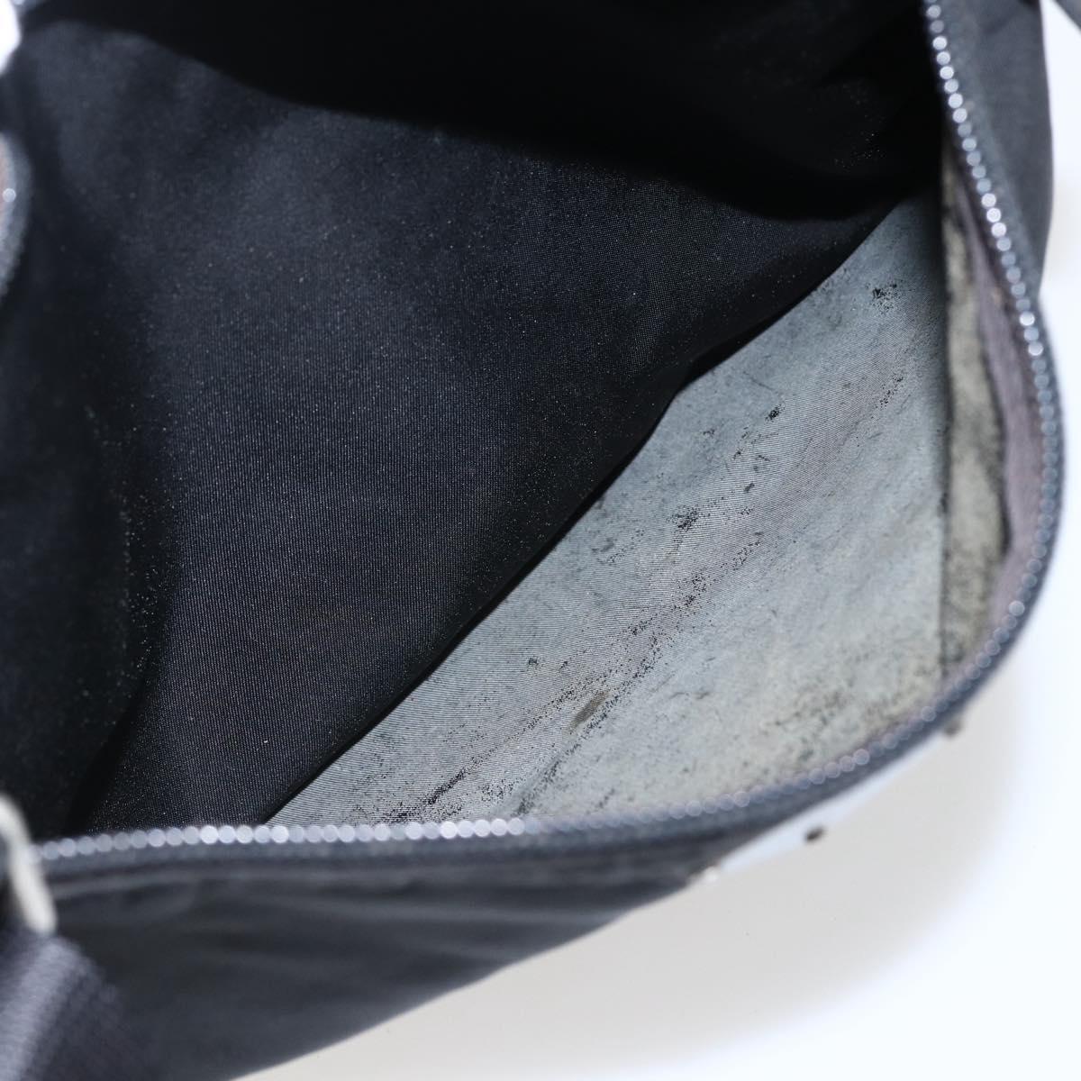 PRADA Shoulder Bag Nylon Black Silver Auth 170505