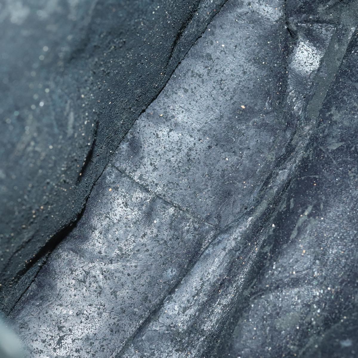 GUCCI Bamboo Hand Bag Leather 2way Navy Gold 001 3754 1577 Auth 170508