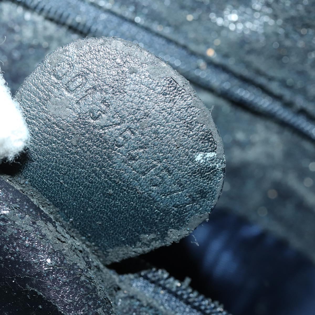 GUCCI Bamboo Hand Bag Leather 2way Navy Gold 001 3754 1577 Auth 170508