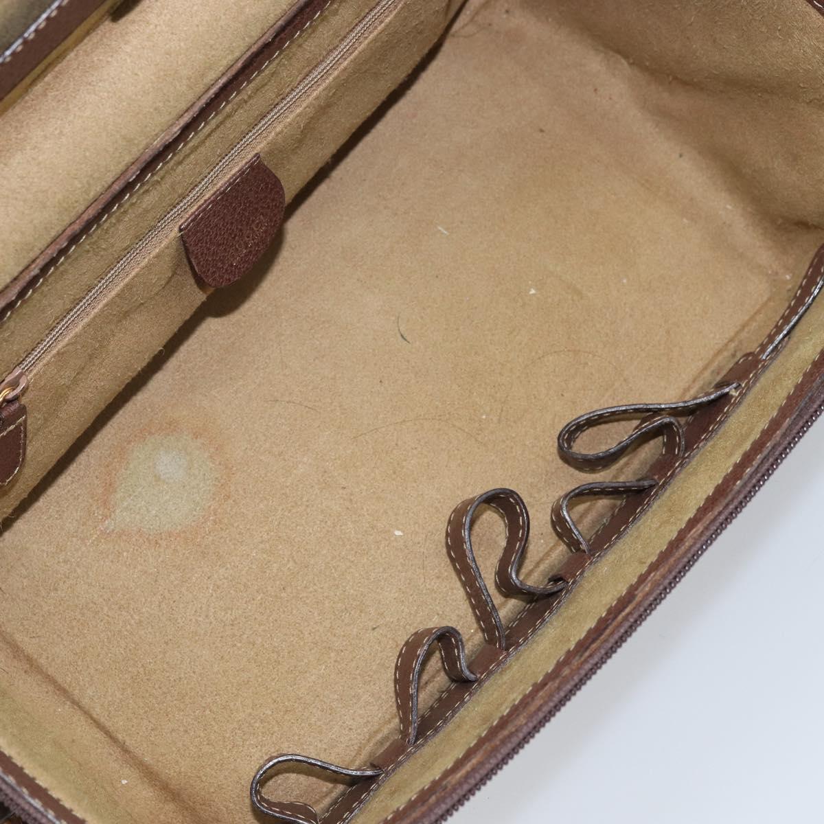 GUCCI Bamboo Hand Bag Leather 2way Brown Gold 013 122 2491 Auth 170509A