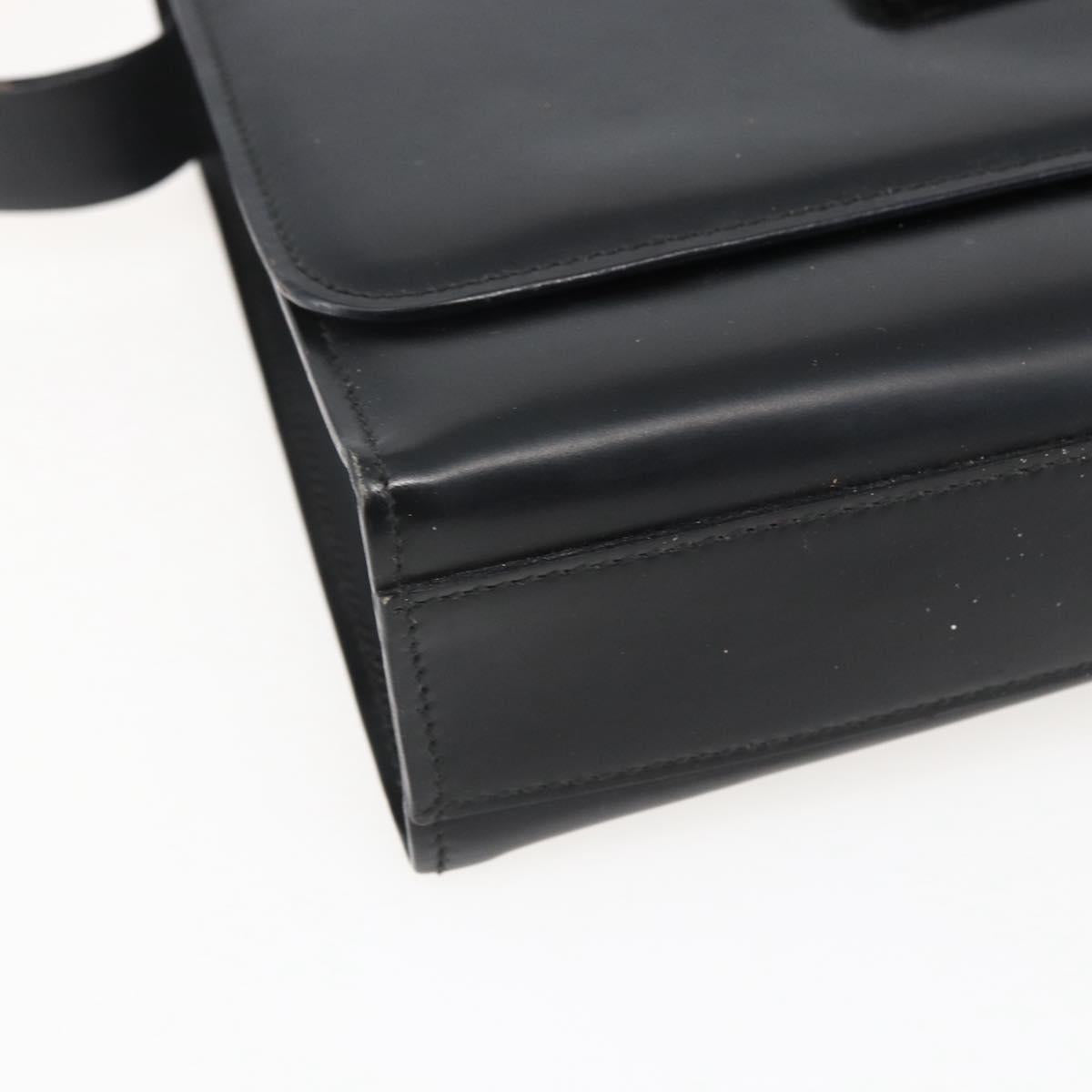 GUCCI Shoulder Bag Leather Black Silver 001 3064 Auth 170510
