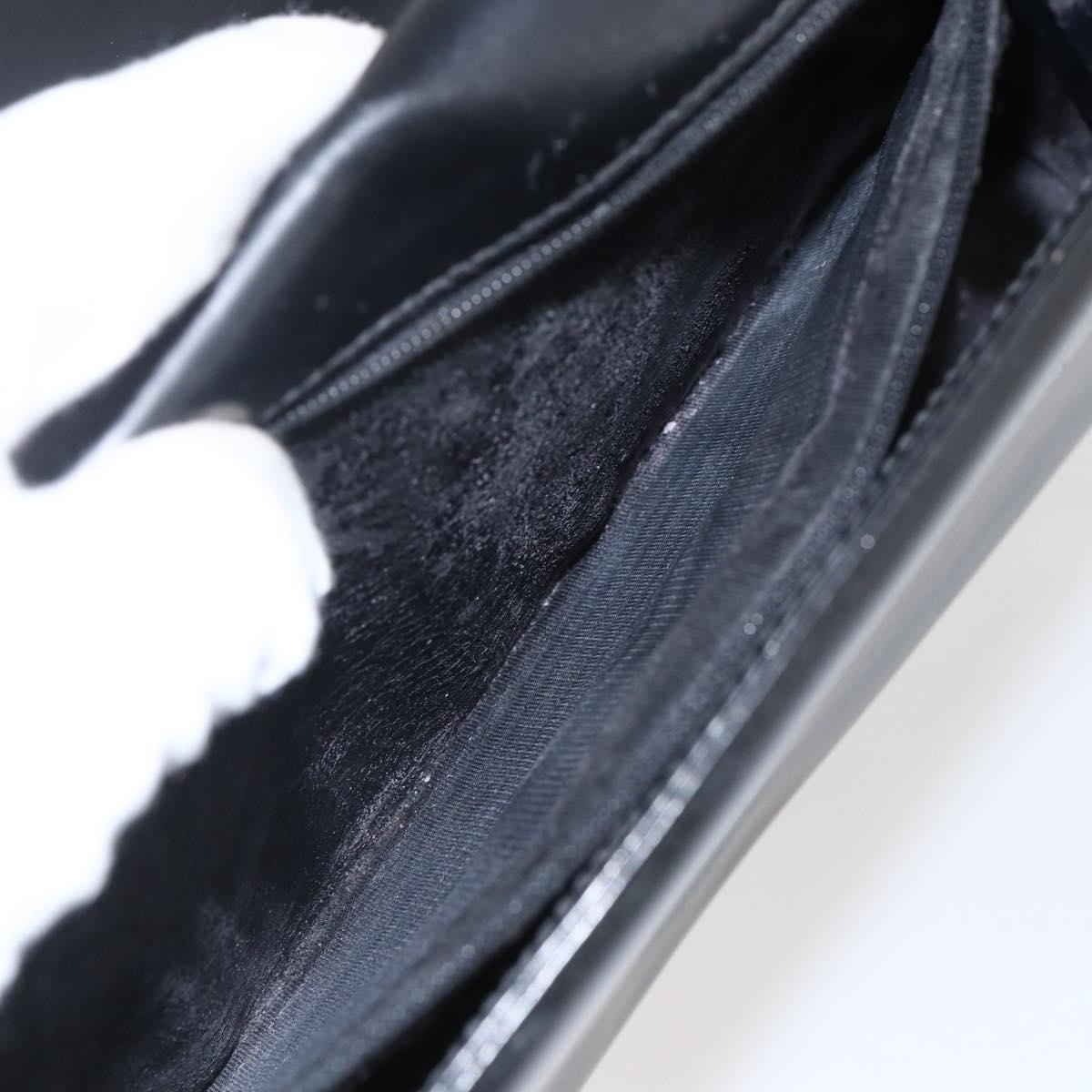 GUCCI Shoulder Bag Leather Black Silver 001 3064 Auth 170510