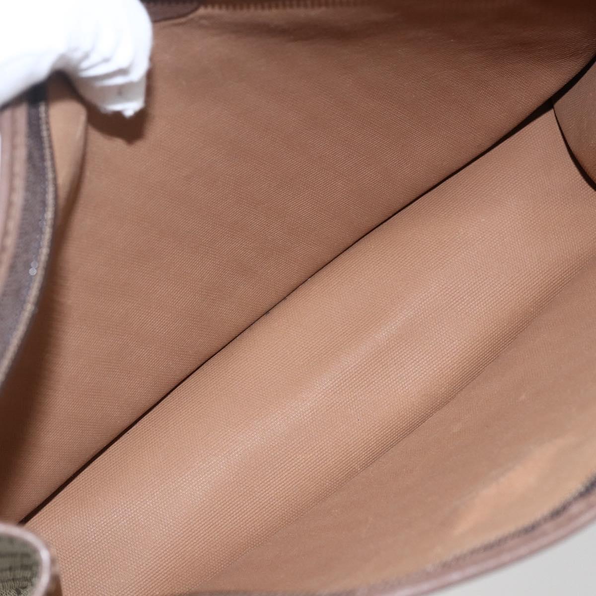 GUCCI GG Supreme Clutch Bag PVC Beige Gold 014 270 6053 Auth 170515