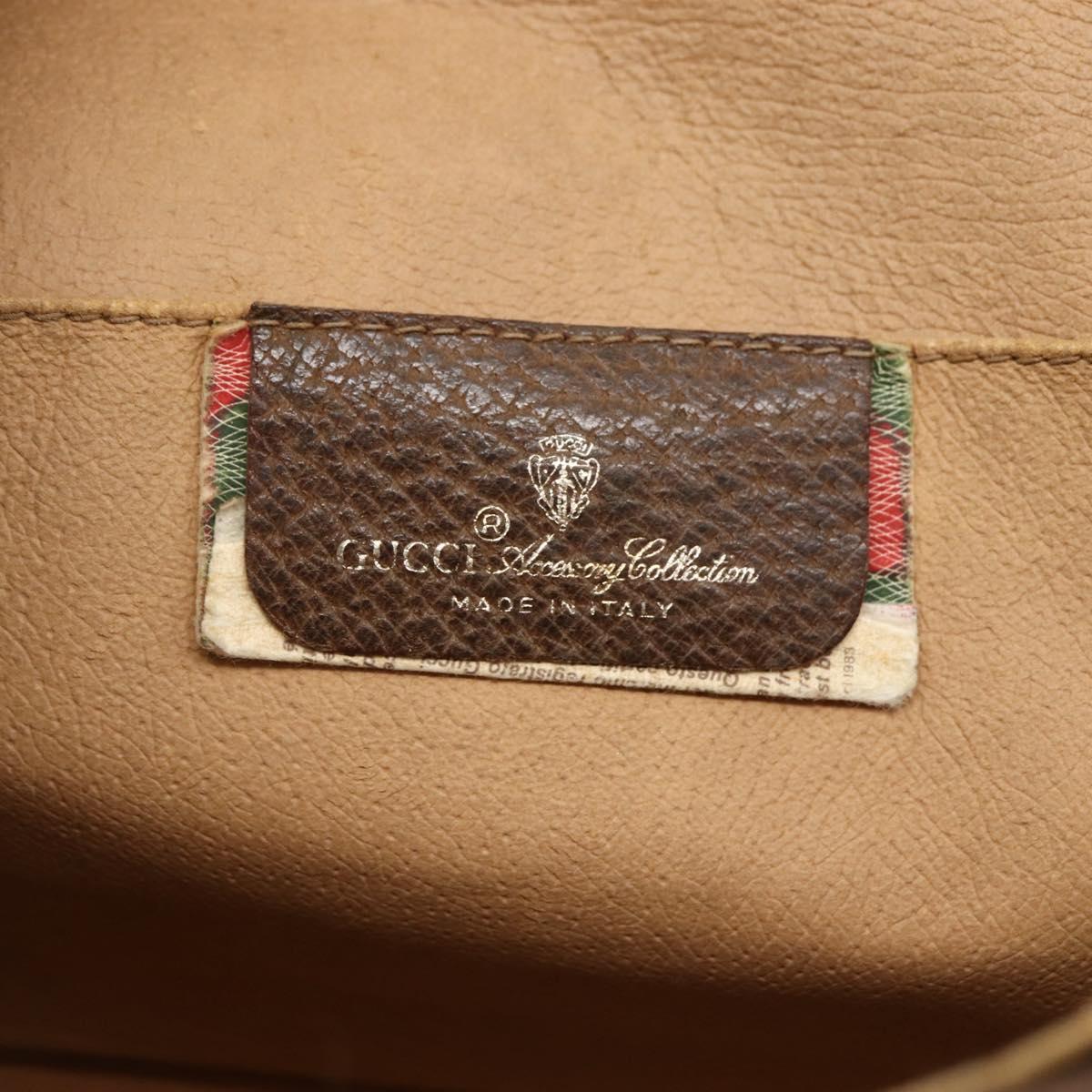 GUCCI GG Supreme Web Sherry Line Clutch Bag PVC Beige Gold 89 01 030 Auth 170517