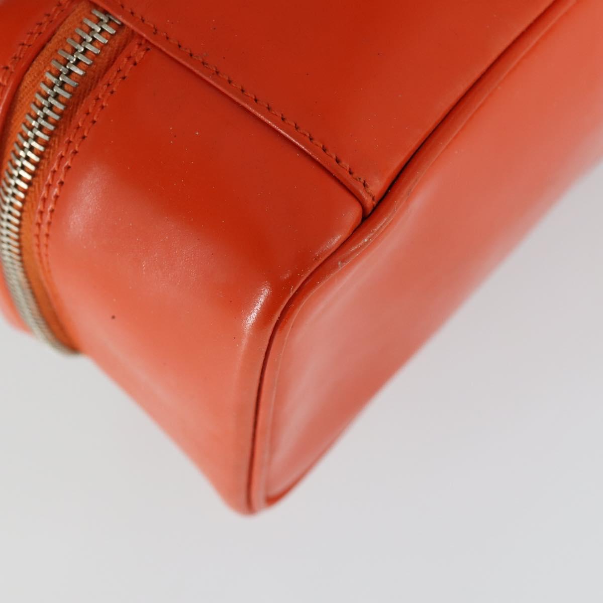 GUCCI Bamboo Vanity Hand Bag Patent Orange Silver 032 1956 0151 Auth 170518